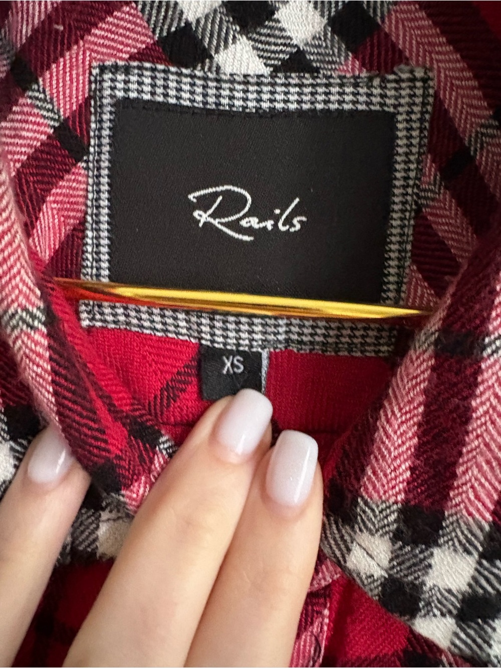 Rails Red Plaid Button-Down Shirt for Girls - Picture 8 of 9